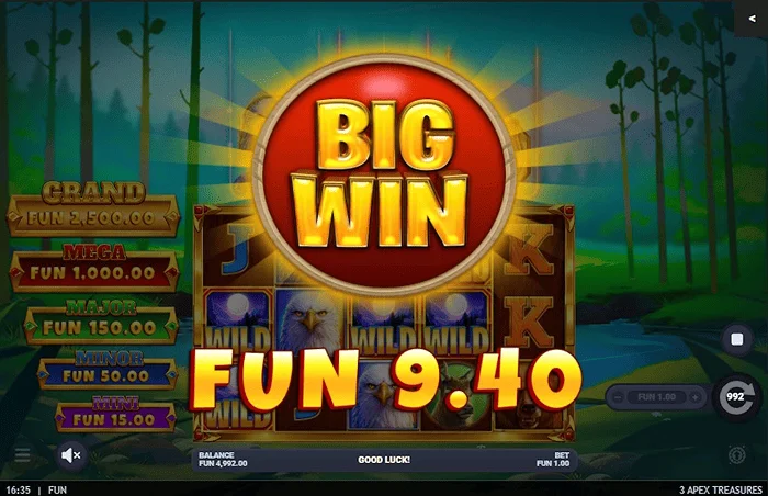 3 Apex Treasures - Nagy nyeremény a Hold & Win funkcióban