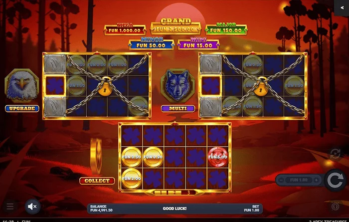 3 Apex Treasures - Hold & Win indítása a farkas táblával